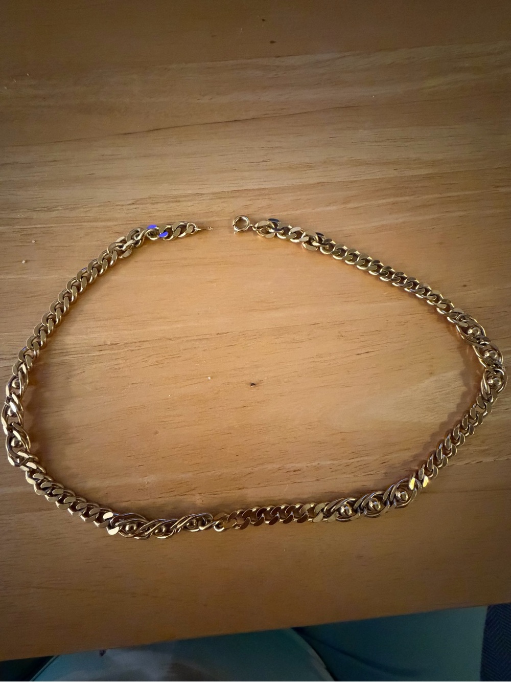 Trifari Gold-Tone Twisted Link Necklace